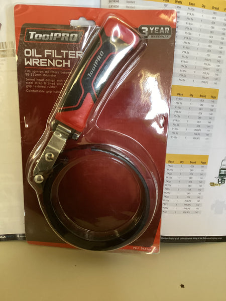 ToolPro Oil Filter Wrench 98-111mm