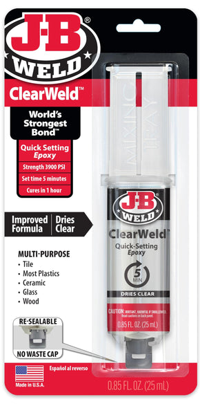 J-B Weld Epoxy Clear Syringe 25ml