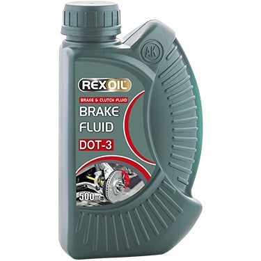 Rexoil Brake Fluid Dot 3- 500ML (Bottle)