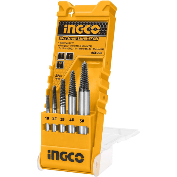 Ingco 5Pcs Screw Extractor Set-ASE008